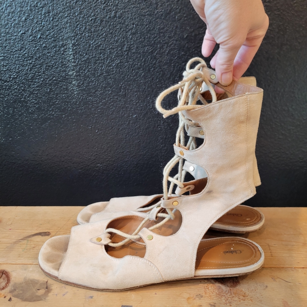 Chloe Lace Up Gladiator Sandals 40 - Picture 3 of 12